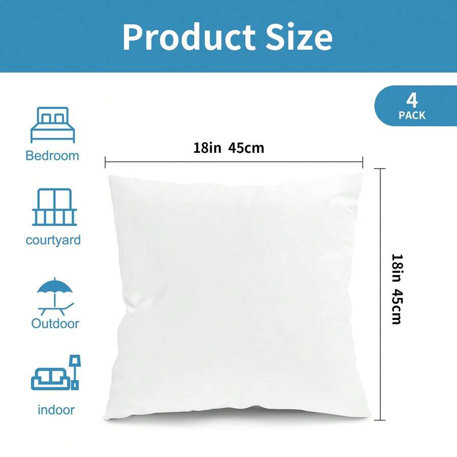 4 buah Isian Bantal Luar Ruang - Pillow Insert 18X18 ulasan dan harga